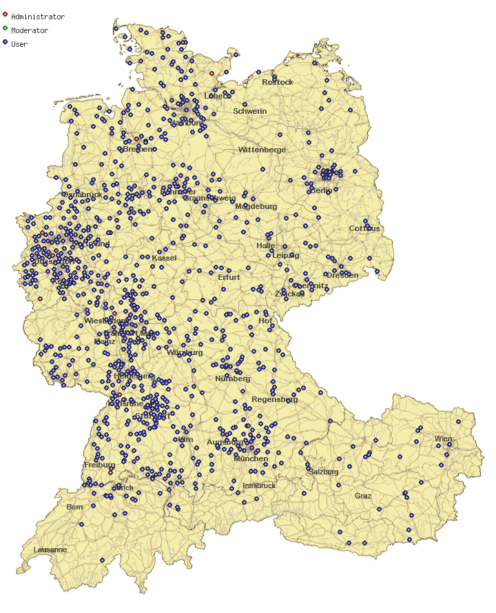 Unsere User in der Übersicht